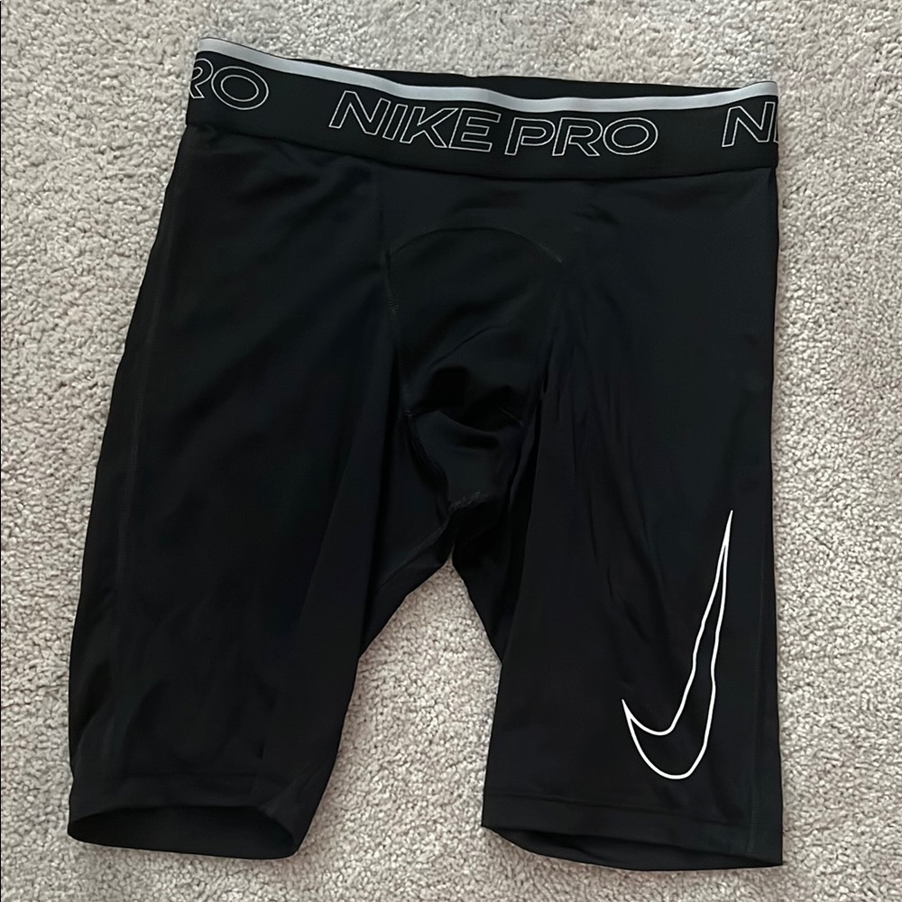 Men’s Nike Pro Black and White Athletic Shorts